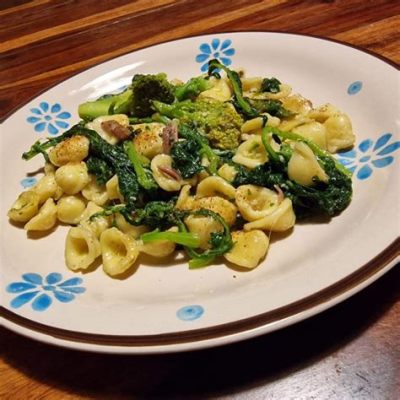   Orecchiette con le Cime di Rapa: Mausteinen Kasvillisuus ja Kermainen Tex-Mex Täyteyhdistelmä!